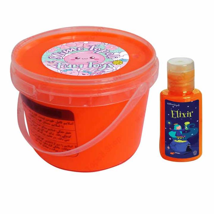 ژل بازی واتر بلک لایت نارنجی با محلول جادویی کد slime146